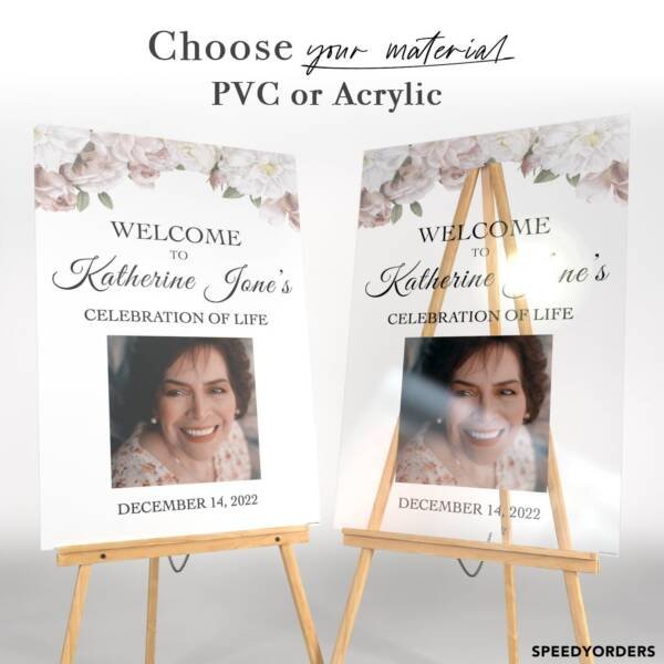 Custom Funeral Sign - Photo In Loving Memory Sign - Image 7