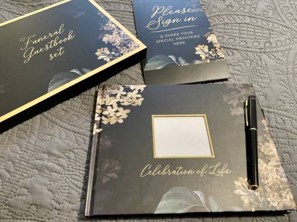 Funeral Guest Book, 10 x 8 Inches 120 Pages - Image 2